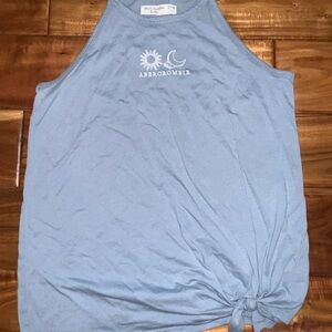Abercrombie Blue Tank Top with Knot Detail